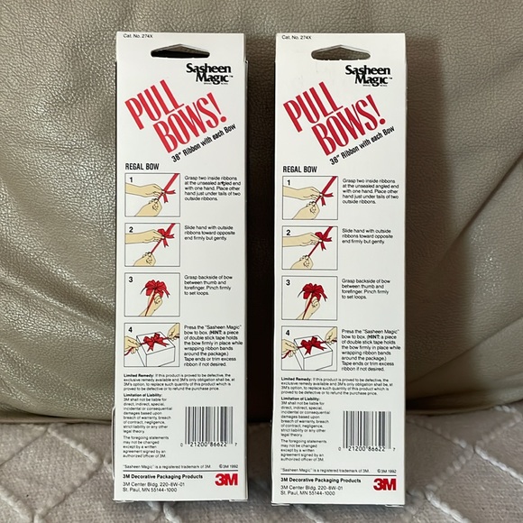 NIB 3M PULL BOWS.  2 packs.  5 Bows in each. - Picture 2 of 4